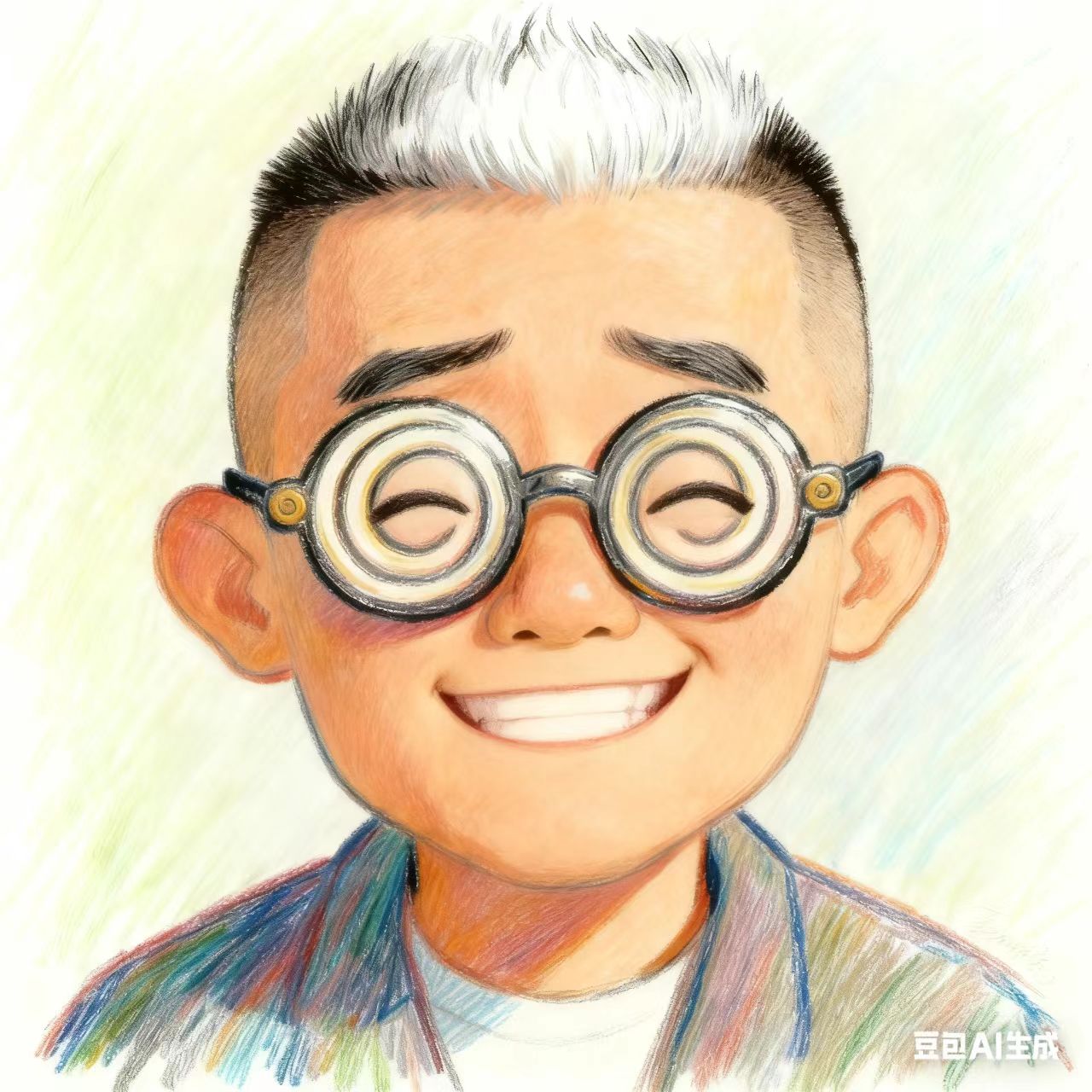 糊涂念经自画像